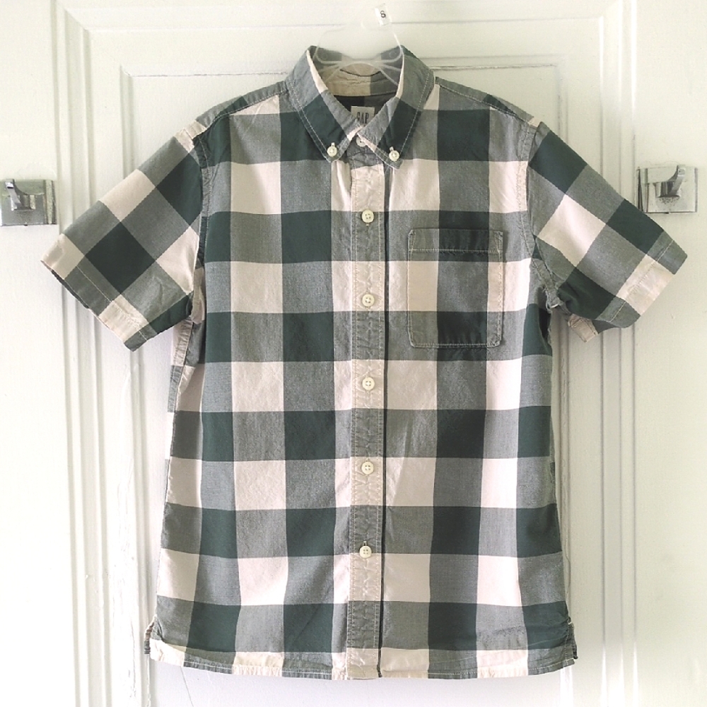 Gap Gingham Short-sleeve Button-down Shirt